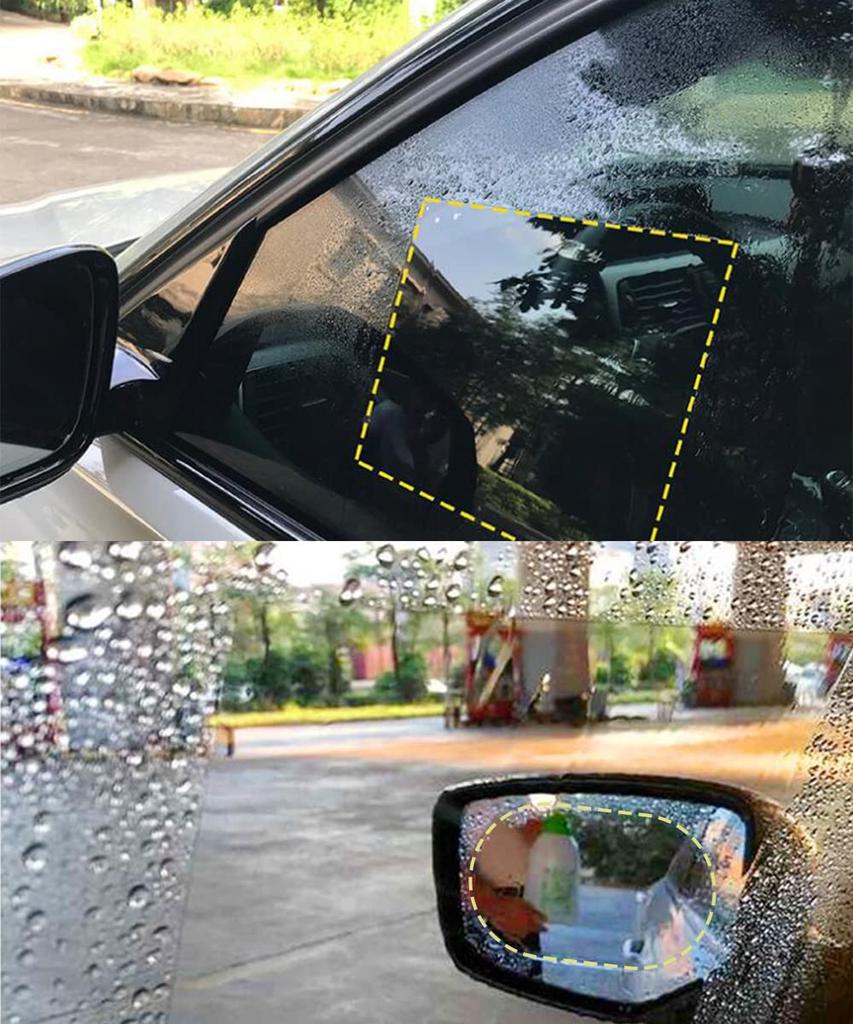 YFFSFDC Car Rearview Mirror Waterproof Hydrophilic Door Mirror Side Window Safe Clear Color Film, 12-Pack, Film, Water-Repellent, Rainproof, Anti-Fog,