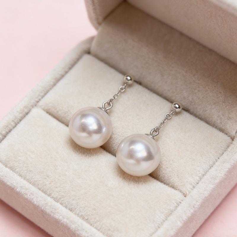 S925 Sterling Silver Pearl Tassel Earrings - Stylish Light Luxury Dangle Jewelry 925 Silver