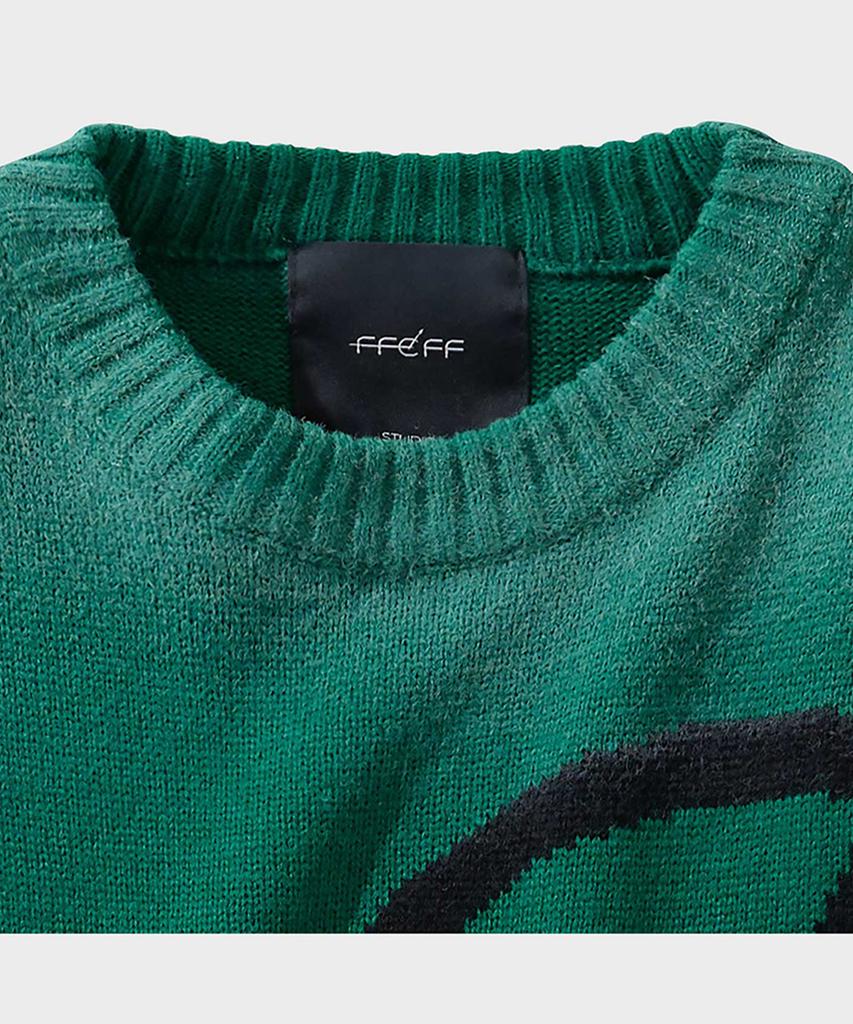 FFEFF STUDIO Vintage Washed Signature Round Pullover (Green)