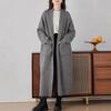 Autumn and winter new solid color commuting simple knitted cardigan women's loose lazy style long sweater jacket