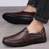 Winter business dress casual leather shoes soft soles lazy