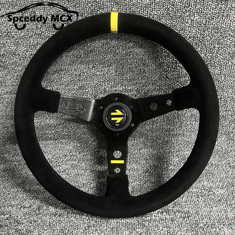 Universal 14inch Concave Racing Sports Steering Wheel Car Rally JDM Drifting Steering Wheel