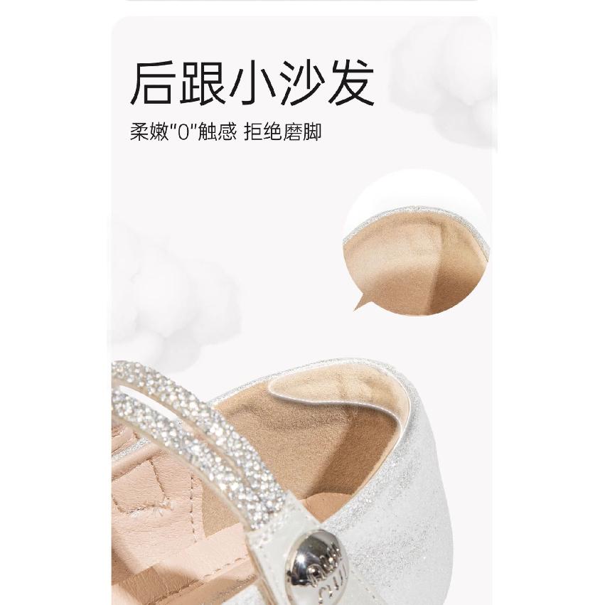 Buty dziecięce Buty księżniczki dla dziewczynek Jesień Nowe Dziewczęce Małe Skórzane Buty Błyszczące Kryształowe Buty Buty do Sukienki