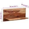 Vidaxl Półki Ścienne, 2 Szt., 58 X 26 X 20 Cm, Lite Drewno Akacjowe