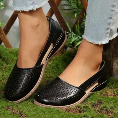 Fashion Women's Sandals Summer Handmade Ladies Shoes Leather Breathable Sandals Women Flats Retro Style Cusomized Support Slipper