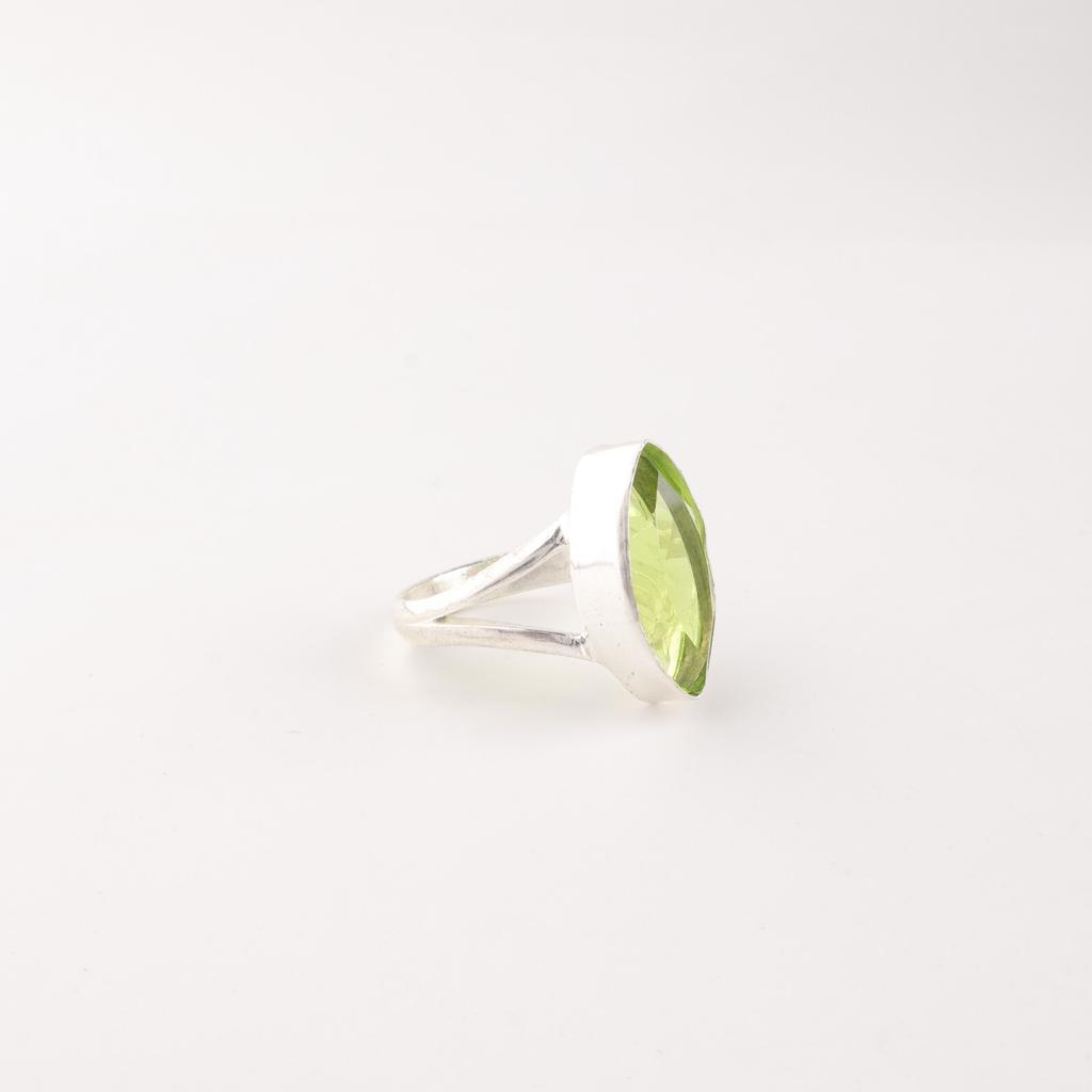Peridot Gemstone 925 Sterling Silver Jewelry Handcrafted Stylish Ring For Women RR-23-10