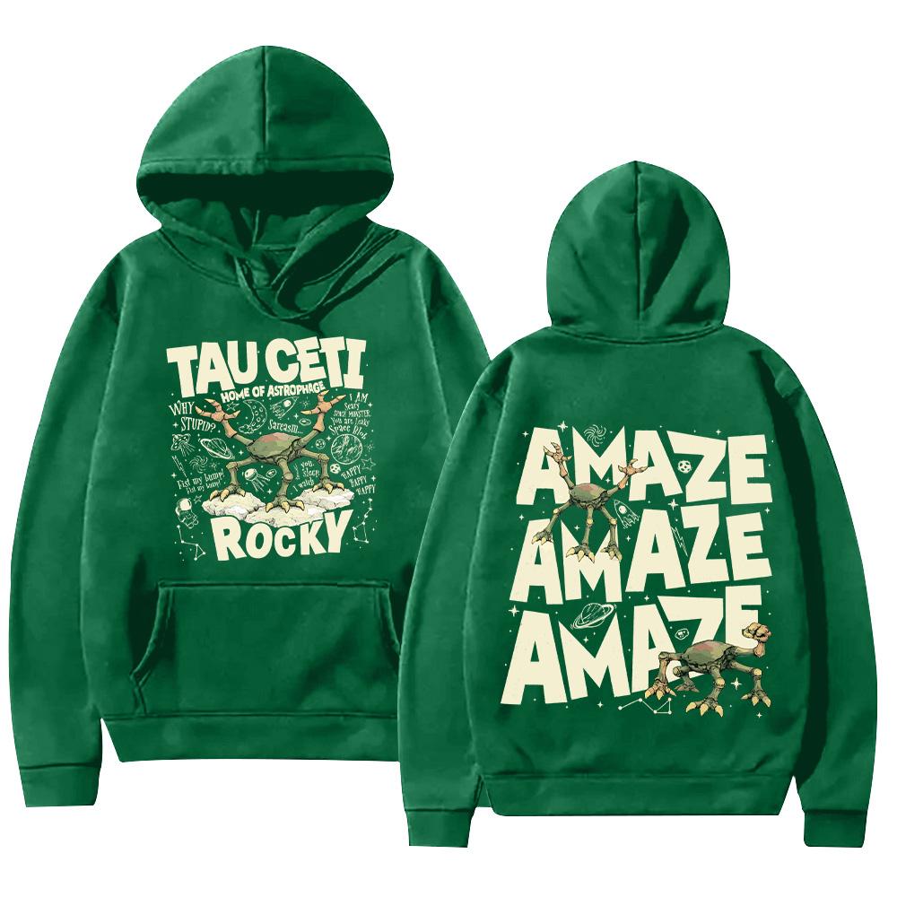 Project Hail Mary Hoodies Rocky Tau Ceti Home of Astrophage Cartoon Print Sweatshirts Sci Fi Lovers Gift High Street Tops Unisex Tops