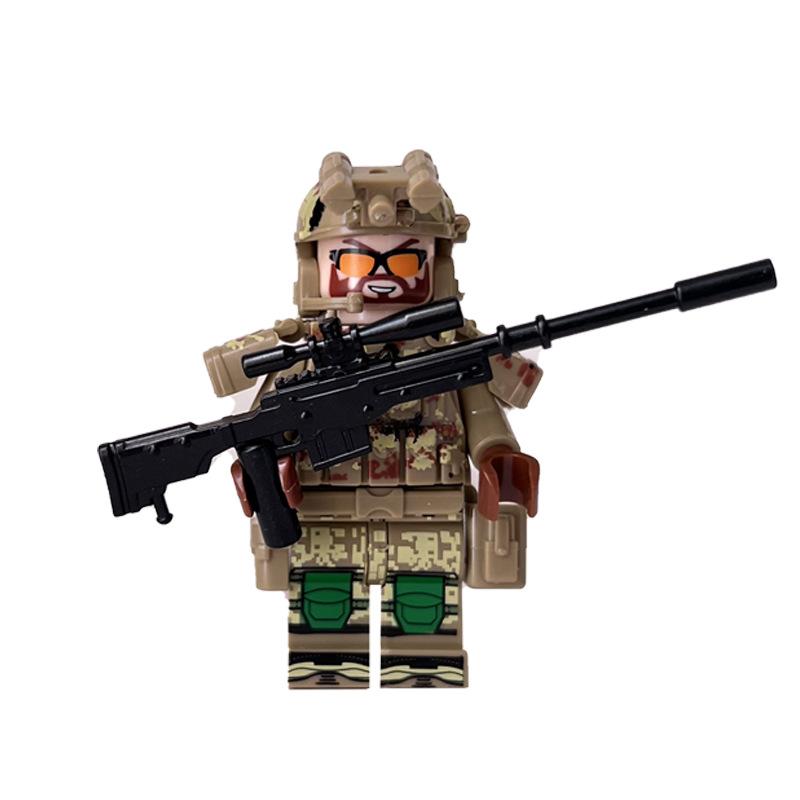 Ninja Warrior Superhero Doll With Weapon Single Building Block Assembly Toy