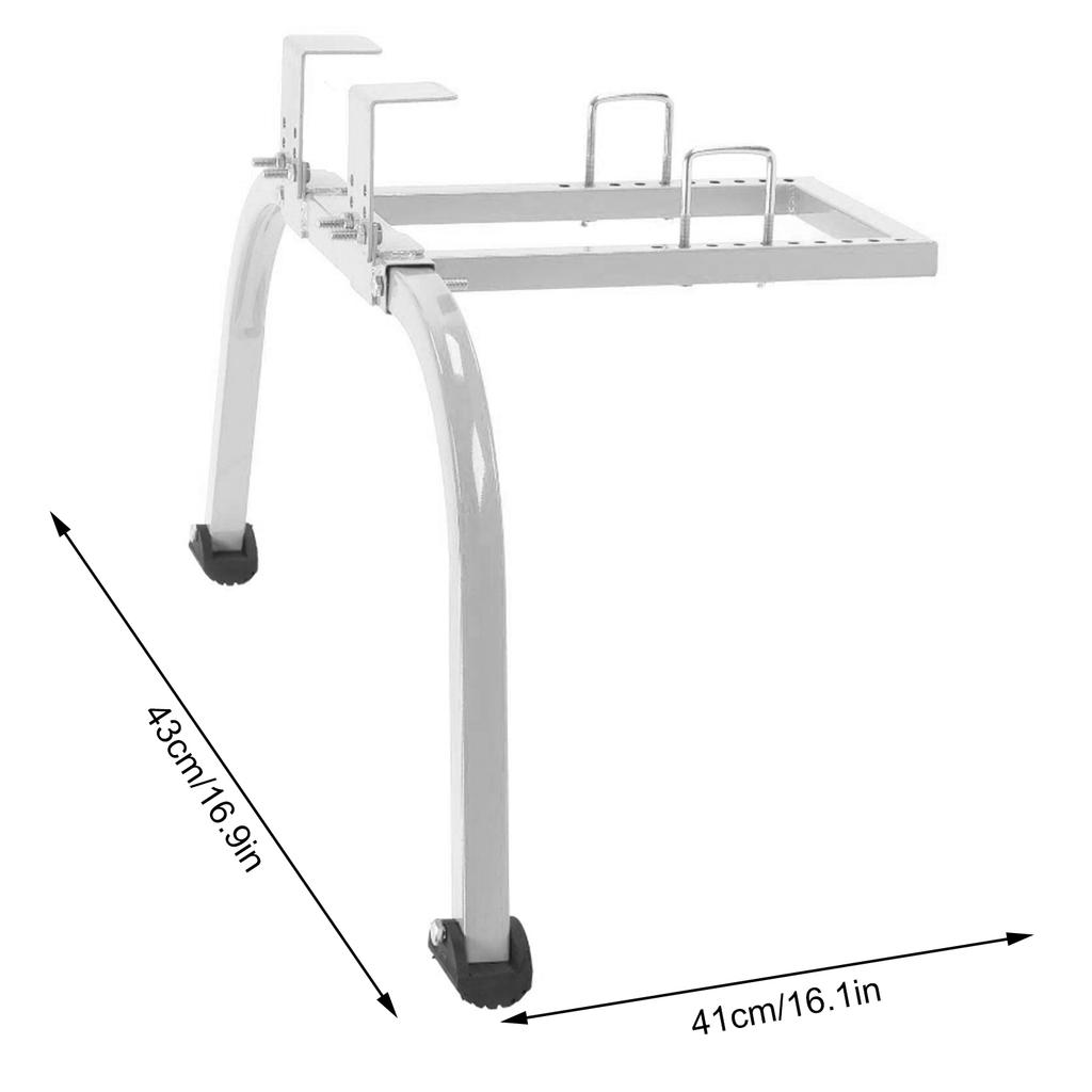 Ladder Stabilizer Steel Ladder Roof Hook Wing Span Standoff for Climbing Painting Silver Gray