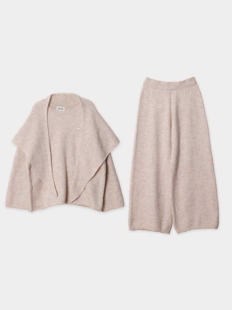Mejongleuhaleu Rachel Knit Set (Round Neck Knit + Pants + Cuff) 3 Colors