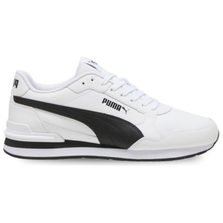 New PUMA St Runner Slip Resistant Low Top Casual Shoes Unisex White Black 399068-02