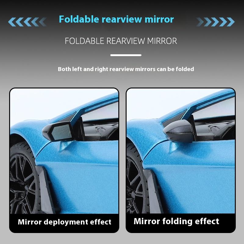 1/24 קנה מידה למבורגיני רוולטו גרסת מכונית רחוב מכונית ספורט סגסוגת מתכת דגם מכונית יצוקה צליל ואור צעצועי ילדים לבנים מתנות