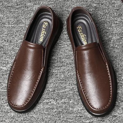 Fashion Genuine Leather Mens Casual Shoes New Fashion Loafers Comfortable Sneakers Handmade Leisure Driving Shoes Outdoor Slip On Flats