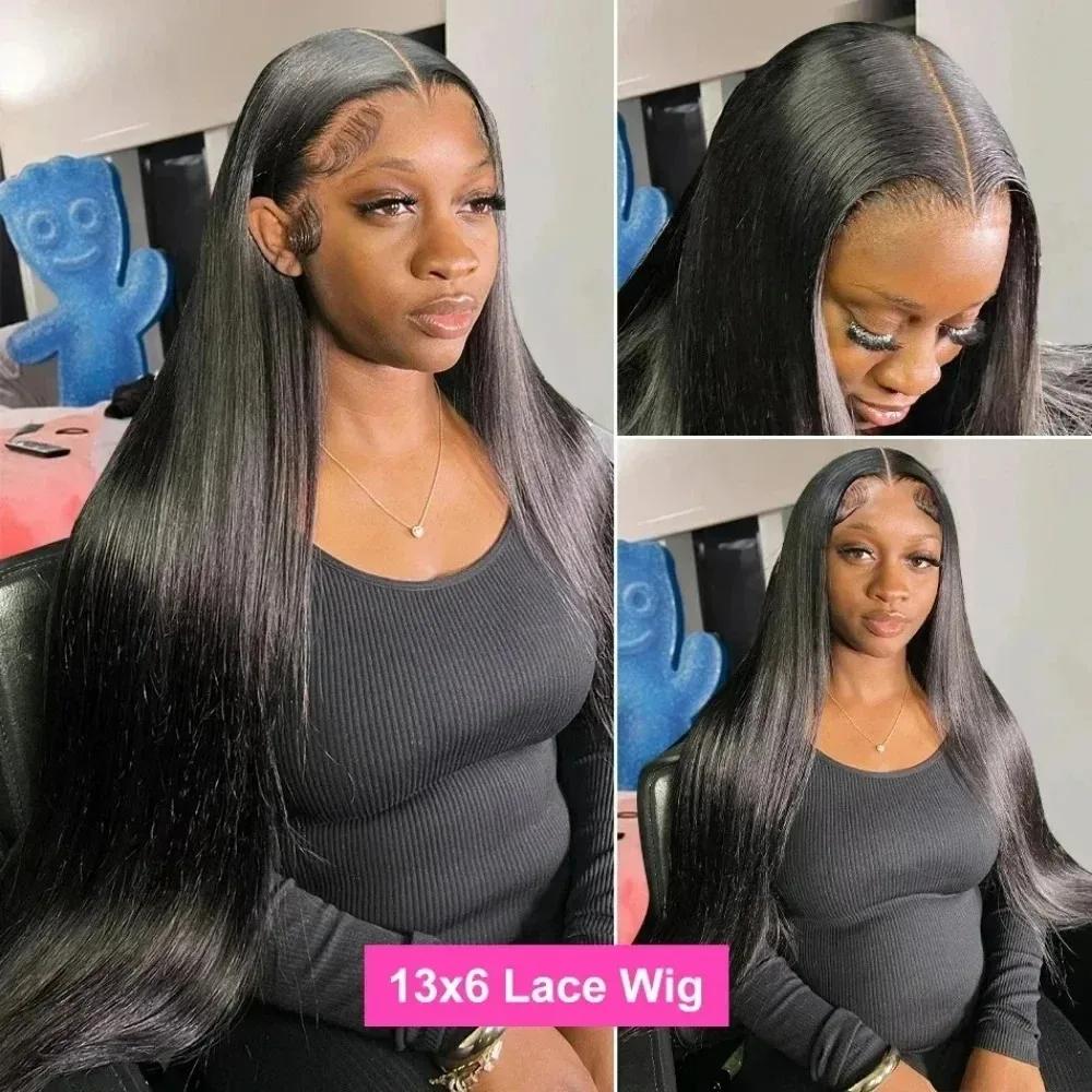 5*5 Glueless Lace Wigs Virgin Straight Human Hair Wear And Go Lace Frontal Wigs 13x4 HD Transparent Pre-Cut Lace Front Wigs