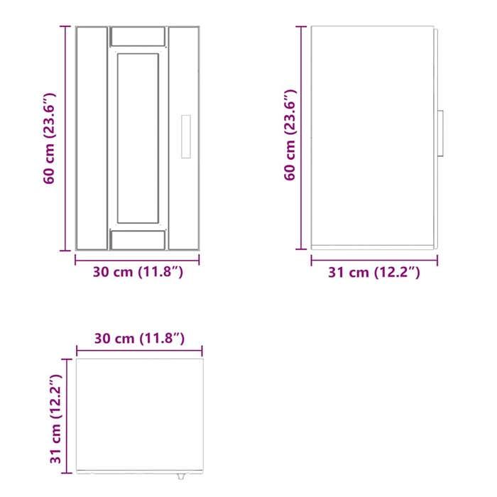 VidaXL Armoire murale de cuisine Porto blanc bois d'ingénierie 854017