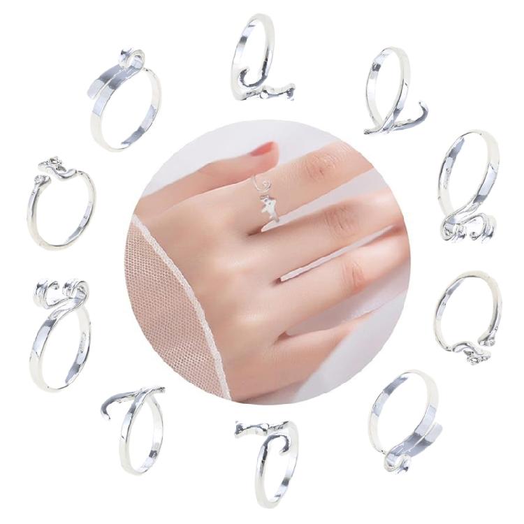 10pcs Crochet Rings Alloy Crochet Tension Rings Accessories for Knitting Lovers