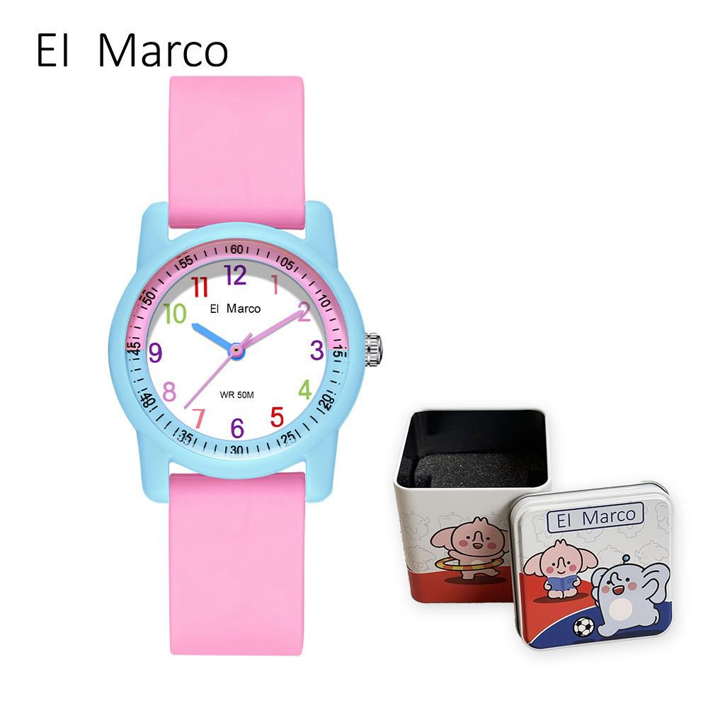Marco Quartz Unisex Children's Sports Watch - Simple, Stylish, Waterproof with Color Block Design for Students