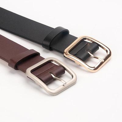 Korean Style Versatile Women's Fashion Belt with Square Buckle for Dresses and Coats