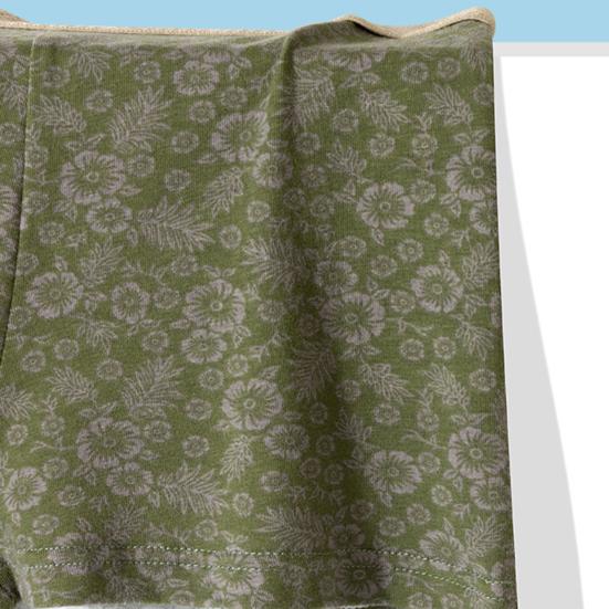 Men Boxer Underwear Mid-rise Elastic Waistband U-Convex Panties Floral Pattern Pajama Underwear Daily Wear