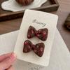 Strawberry Embroidery Bow Hairpin Hairclips Cute Hair Rope Tie Scrunchies Rubber Band Elastic Hair Band Girls Hair Accessories