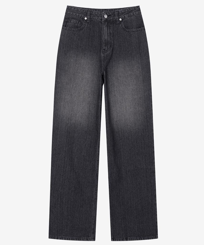 MIND BRIDGE WOMEN [W] Wide Corduroy Dark Gray Denim Pants