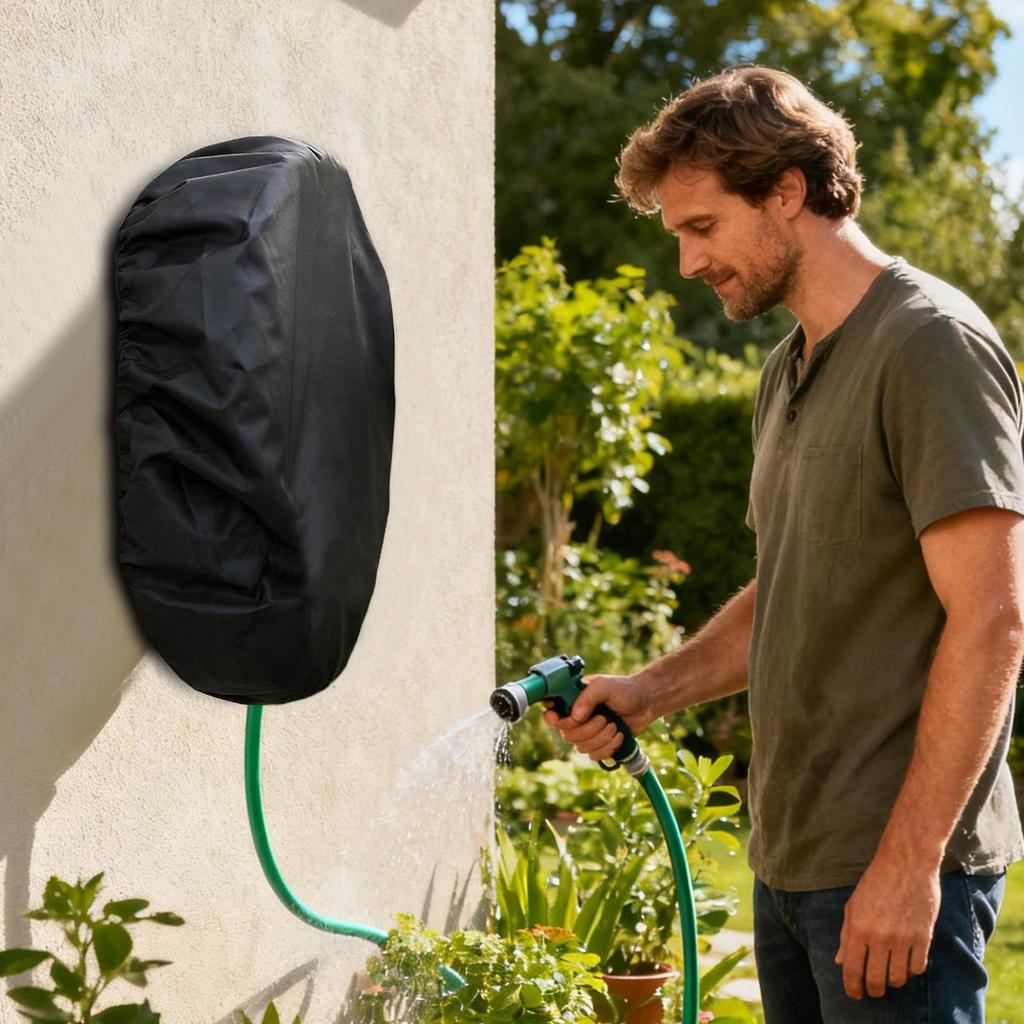 Garden Wall Hose Hook Cover Space-Saving Wall Mounted Hose Dustproof UV Resistant Oxford Cloth Garden Hose Reel Protection Cover