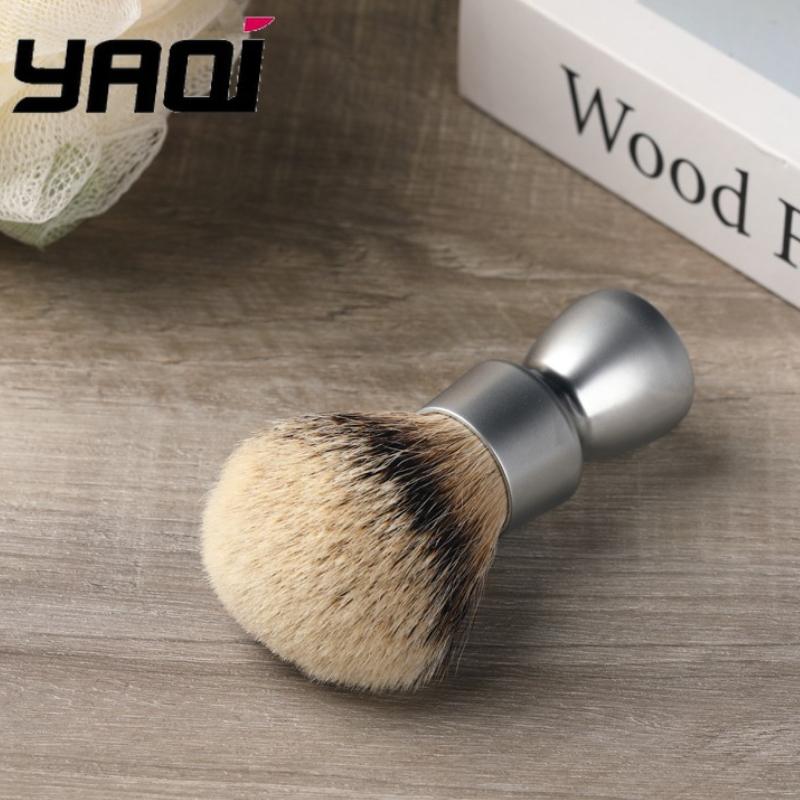 

Yaqi Heavy Metal Handle Silvertip Badger Hair Shave Brush for Men Shaving