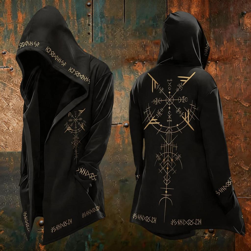 Men's Halloween Printed Loose Fit Zip-Up Hoodie Sweatshirt Cardigan