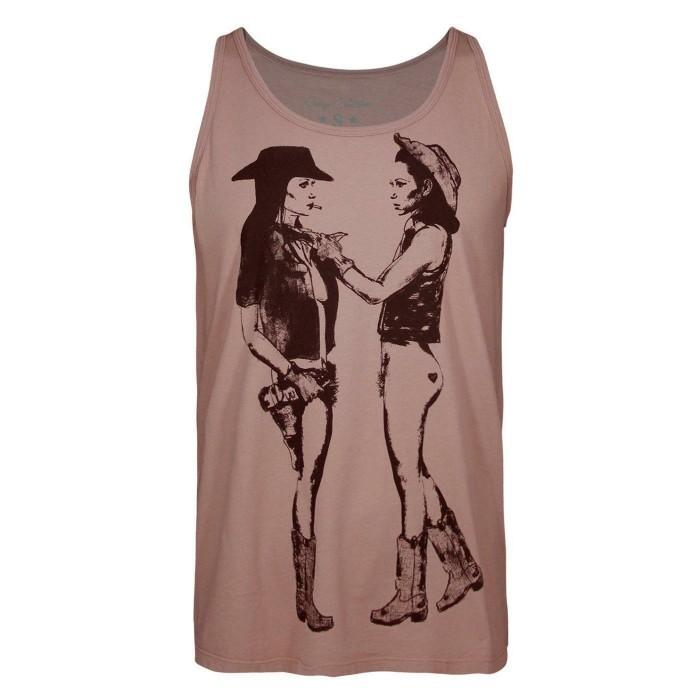 Blood Is The New Black Mens Saddle Up Vest Top XS marron
