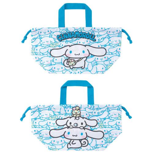 Skater Children's Lunch Box Drawstring Bag Cinnamoroll Ushiro Shiro Sanrio Made in Japan KB7-A
