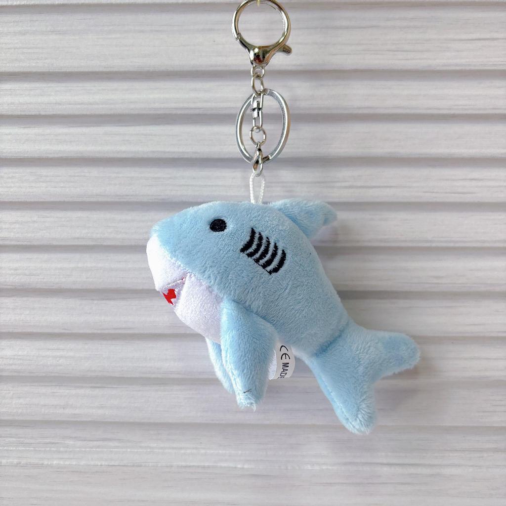 Cute Shark Plush Whale Keychain Toy - Marine Life Bag Charm Doll