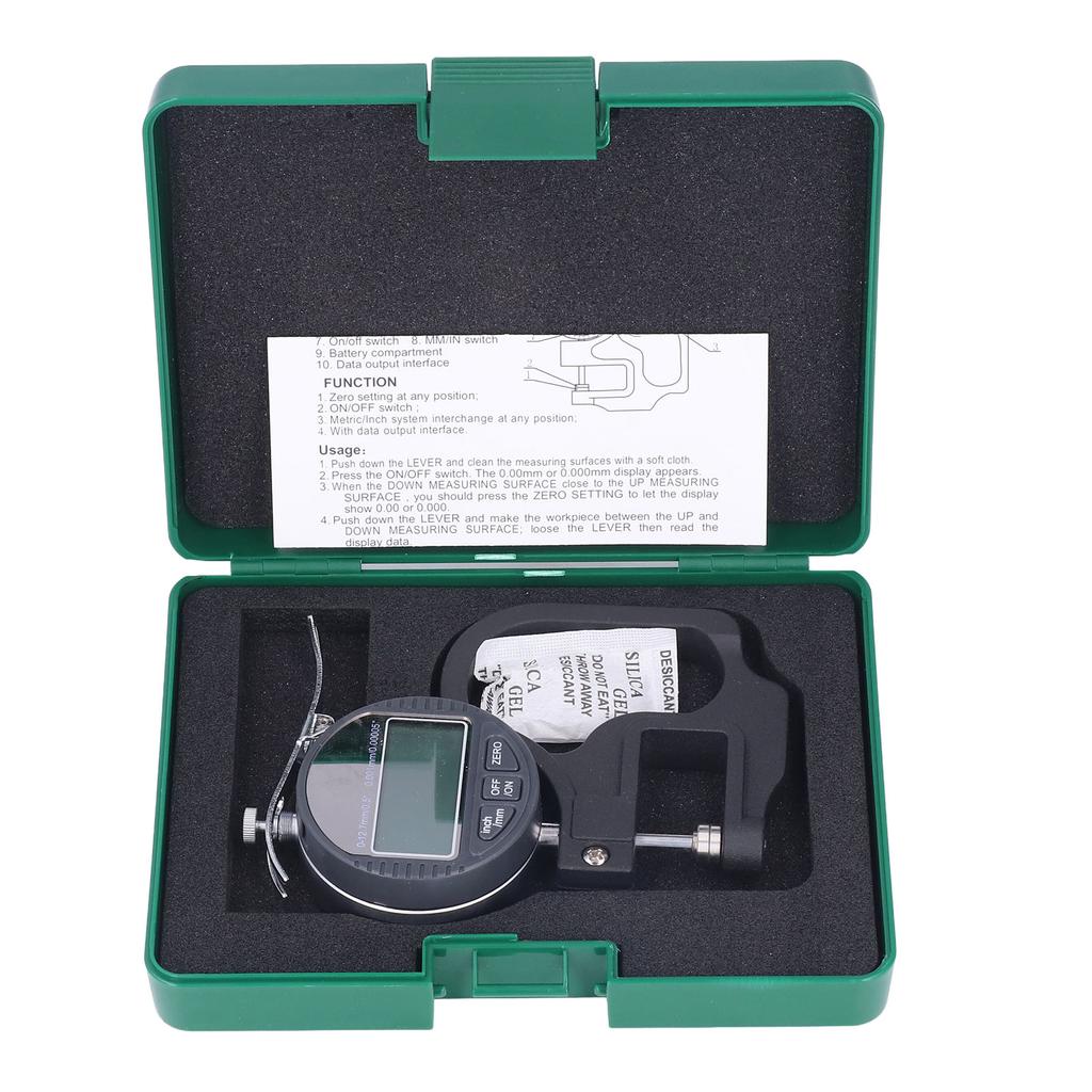Thickness Gauge LCD Digital Display Micrometer Meter Accurate Measuring Tool for Paper Film 0?12.7mm