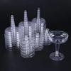 10pcs Clear Plastic Champagne Flute Goblet Disposable Red Wine Glass Champagne Glass  Birthdays