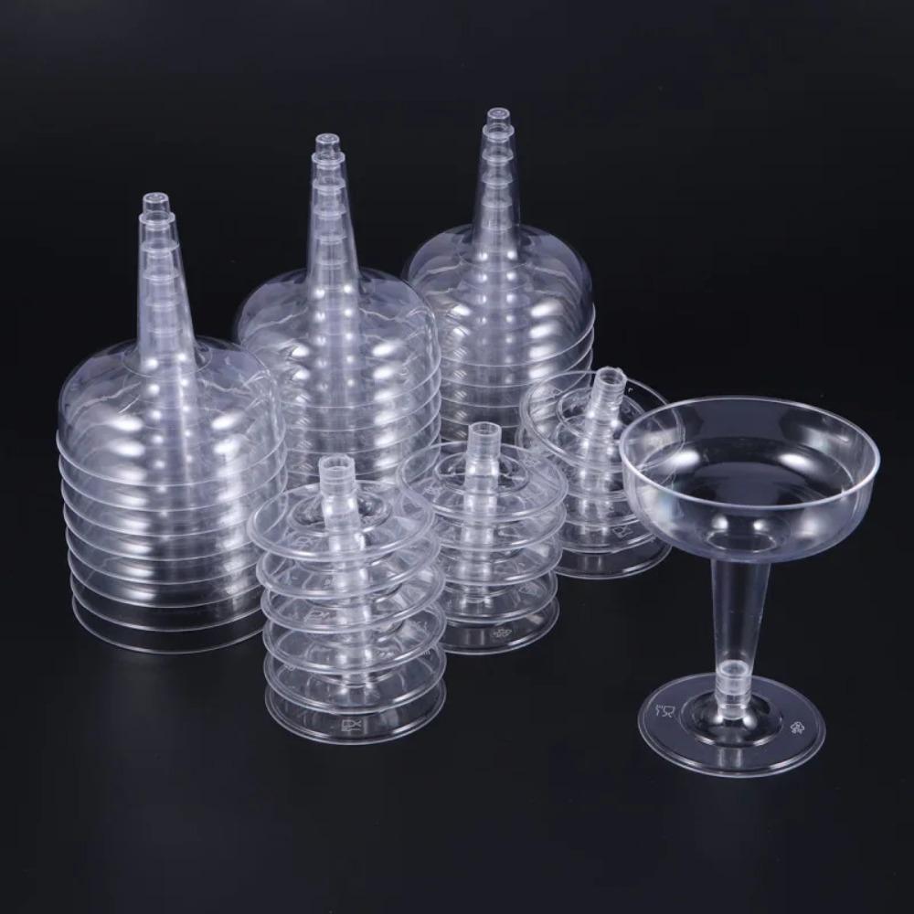 10pcs Clear Plastic Champagne Flute Goblet Disposable Red Wine Glass Champagne Glass  Birthdays