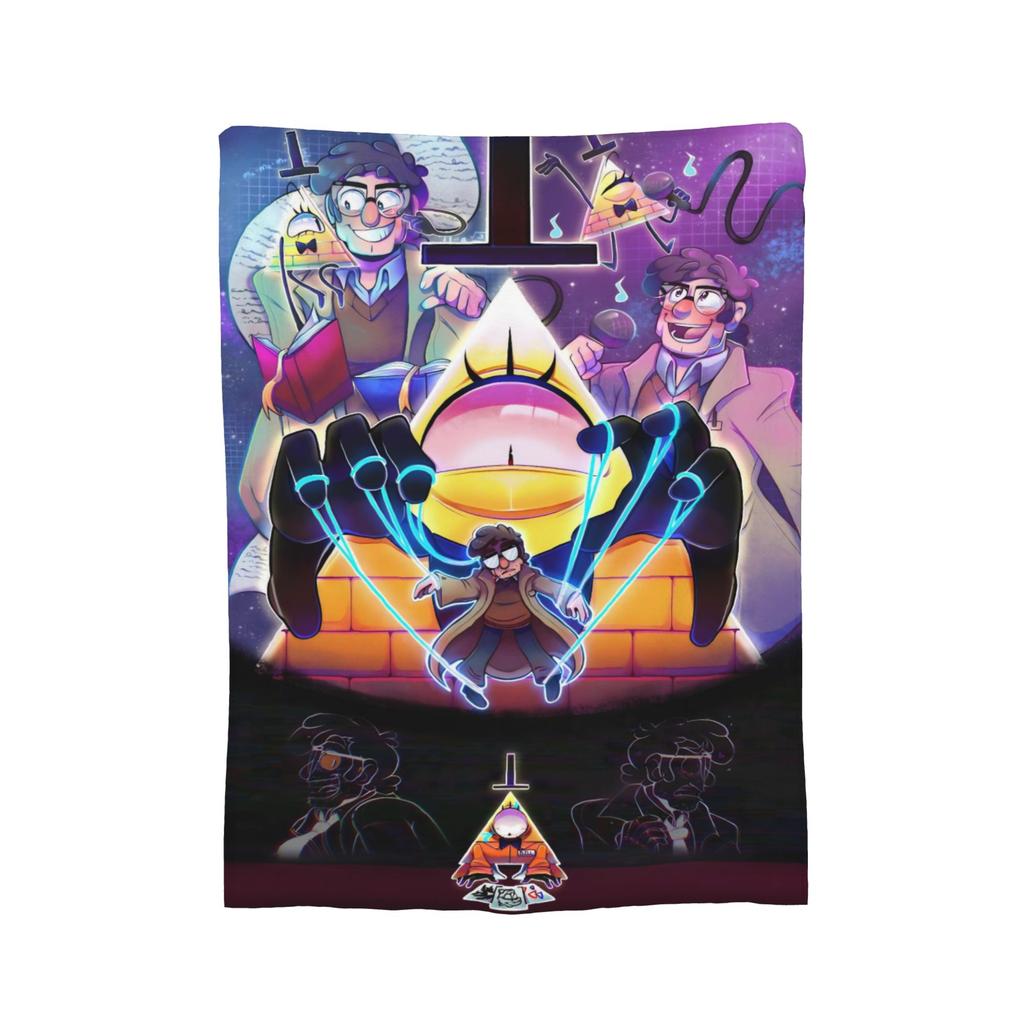 Gravitys Falls Bill Cipher Blanket Flannel  Super Warm Throw Blankets for Bedding Couch Bedroom Quilt