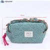 1PCS Vintage Ruffled Edges Fabric Makeup Brush Storage Pouch Cosmetic Makeup Bag For Women