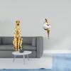 Girl Figurine Abstract Animal Sculpture Creative Tabletop Ornament Resin Character Statue Decorative