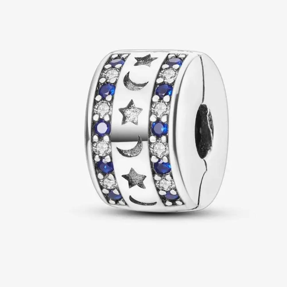 New In Color Zircon Angle Round Clip Bead Fit Pan Original Bracelet Women Copper Safety Chain Jewelry Gift