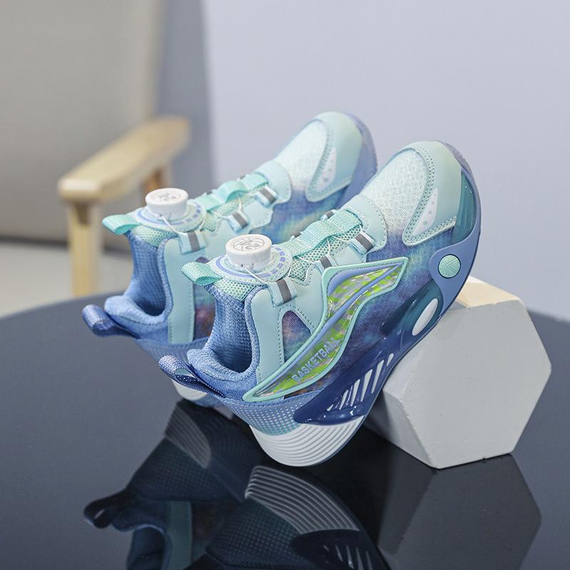 

Children s basketball shoes Lightweight shock-absorbing mesh breathable leather waterproof middle-aged and older children s boys sports and leisure 30