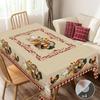 1 Stück Retro Bauernhaus Runde und Rechteckige Tischdecken, Verschiedene Größen, Hahn, Blumenmuster, Ostern, Frühling und Sommer, Tischdecken für Kitc