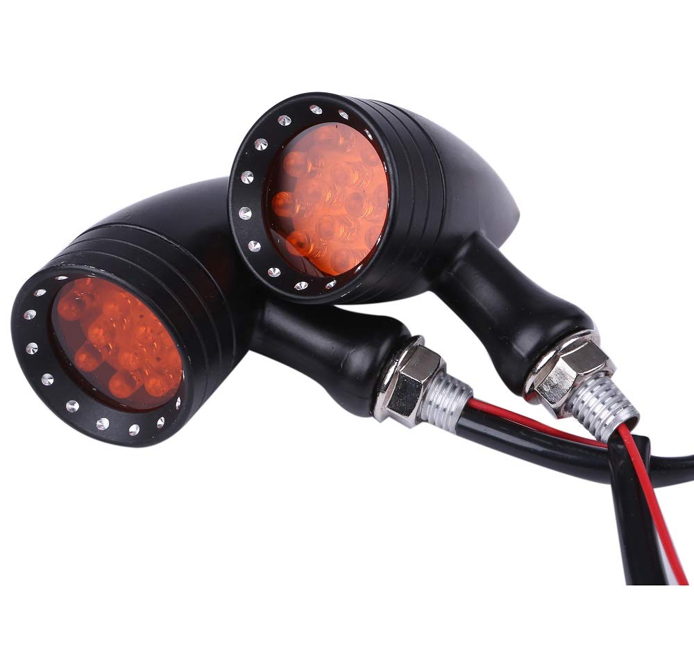 

[Avan Knight] Мотоциклетные светодиодные пулевидные указатели поворота Harley Dragster Комплект из 2 штук Пуля чёрный