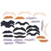 18/48Pcs Mustache Birthday Party Photobooth Props Kids Adult Pirate Party Costume Cosplay Fake Beard Halloween Decoration