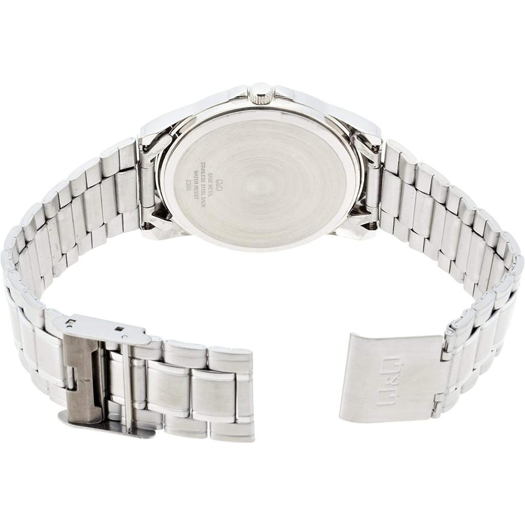 Citizen Q&Q Men's Analog Watch Silver Metal Band Waterproof Date Day Display A142-214