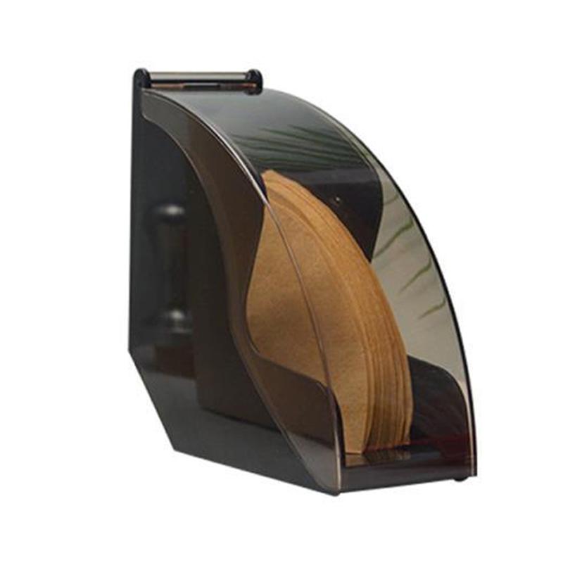 

Пластиковый держатель кофейного фильтра с крышкой, пылезащитная коробка для хранения фильтровальной бумаги, подставка-диспенсер белого цвета чёрный