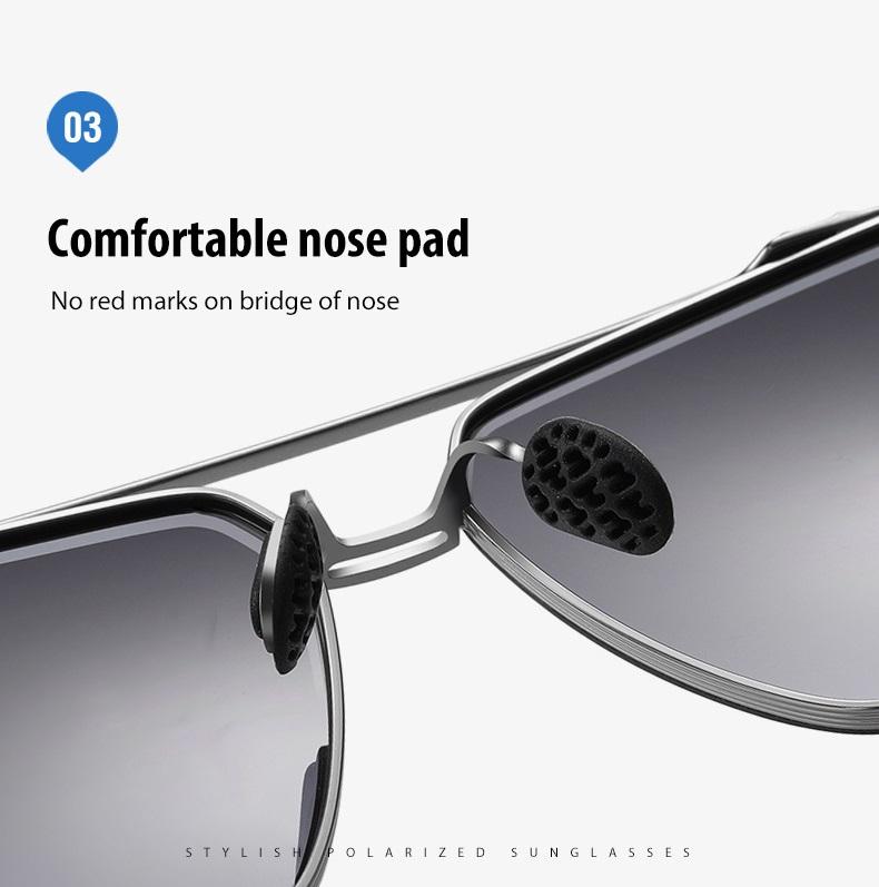 AORON Ochelari de soare cu ramă pătrată pentru bărbați și femei, ochelari de soare cu ramă metalică de culoare degradată, ochelari de conducere în aer liber, design de modă, ochelari de pescuit