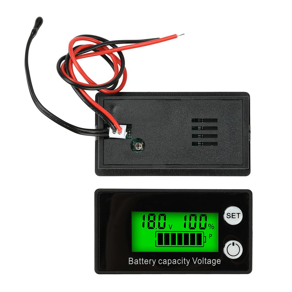 DC 8V-111V Battery Capacity Indicator LCD Digital Electricity Meter Lead-acid Lithium LiFe PO1 Voltage Tester for Car Motorcycle