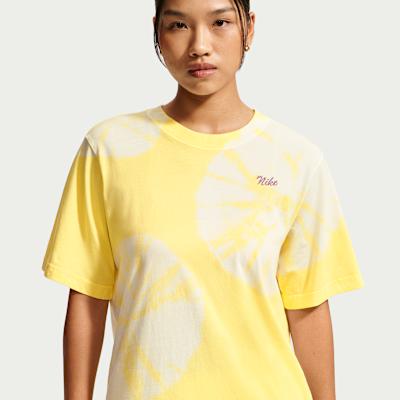 Nike Quick Dry T Shirts Women s Yellow Crew Neck Moderate M
