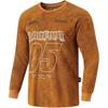 Li Ning All Over Print Letter Crew Neck Breathable Versatile Long Sleeve T-Shirt Men Tops Sand-Dust-Orange ATLU077-3