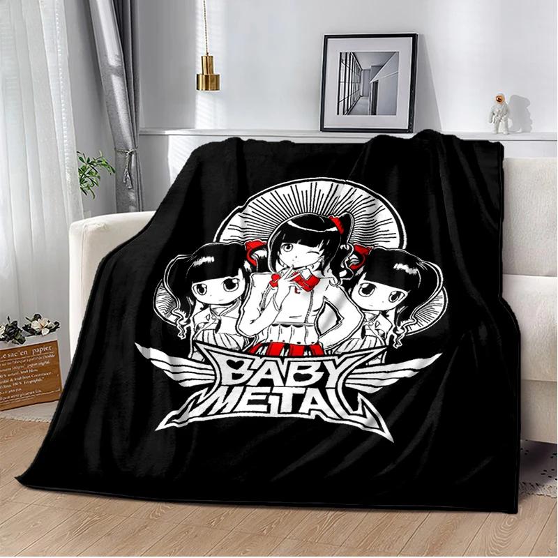 Japanese idol group babymetal combination Throws Blanket Sofa Hiking Picnic Bed Fashion Super Soft Flannel Blanket birthday gift
