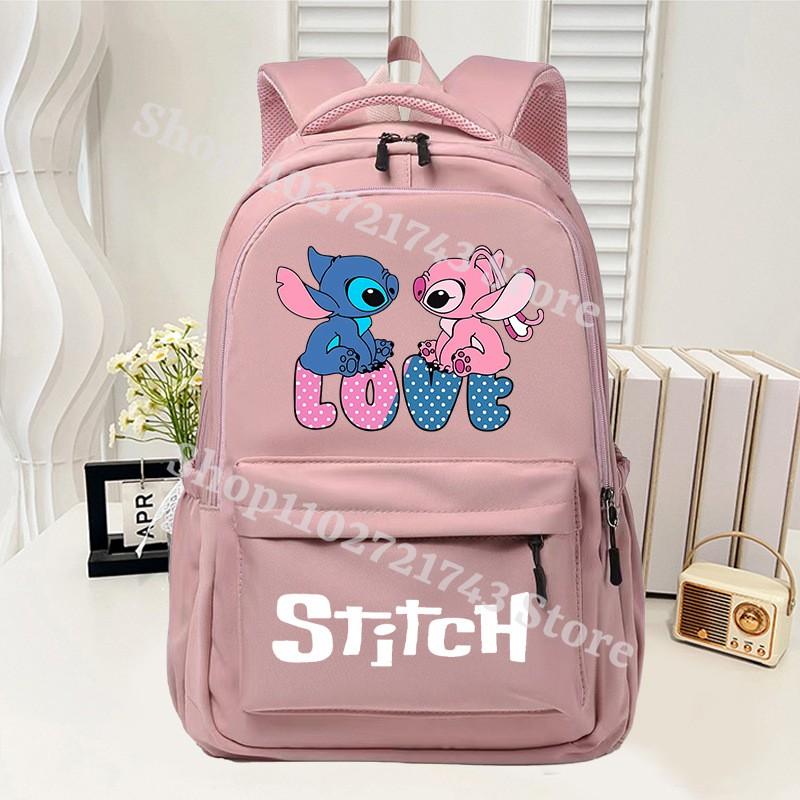 Disney Stitch Large Capacity Backpack Kids Boys Girls School Supplies Storage Bag Anime Fashion Student Bookbag